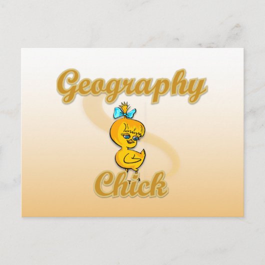 Geography Chick Briefkaart (Voorkant)