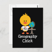 Geography Chick Briefkaart (Voorkant / Achterkant)