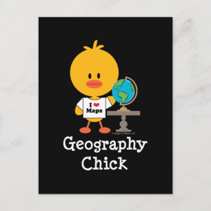 Geography Chick Briefkaart
