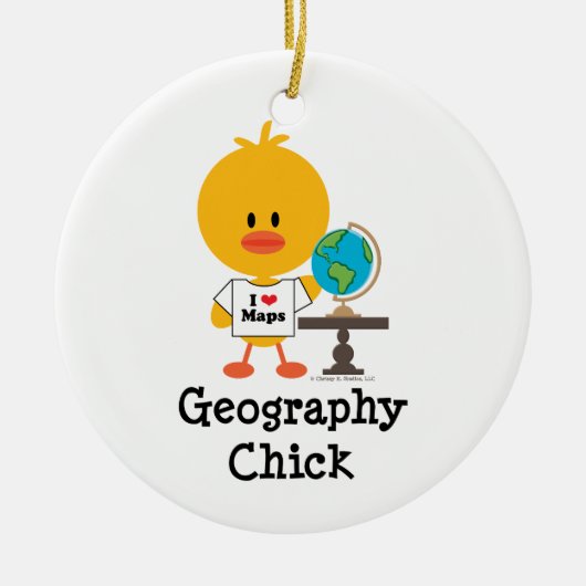 Geography Chick Ornament (Voorkant)