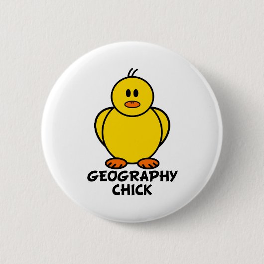 Geography Chick Ronde Button 5,7 Cm (Voorkant)
