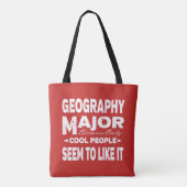 Geography College Major Cool Mensen Tote Bag (Achterkant)