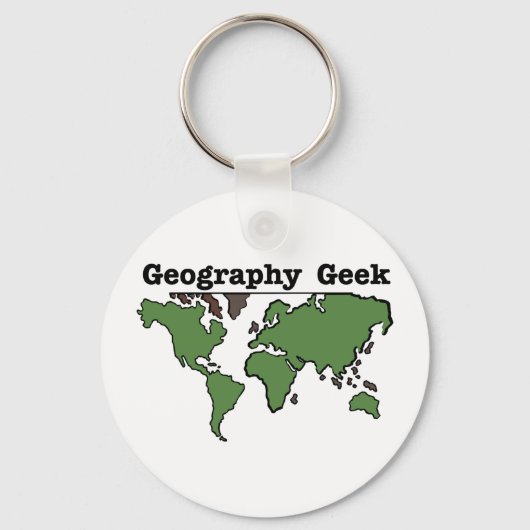 Geography Geek Sleutelhanger (Voorkant)