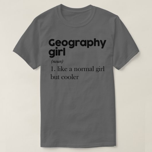 Geography Girl 2 T-shirt (Design voorkant)