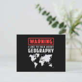 Geography leraar Funny Map Continenten Wereldcadea Briefkaart (Staand voorkant)