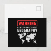 Geography leraar Funny Map Continenten Wereldcadea Briefkaart (Voorkant / Achterkant)