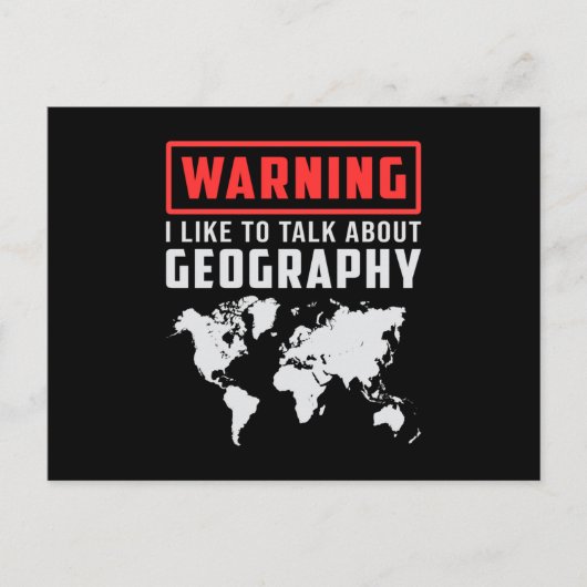 Geography leraar Funny Map Continenten Wereldcadea Briefkaart (Voorkant)