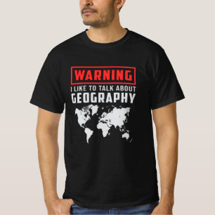 Geography leraar Funny Map Continenten Wereldcadea T-shirt