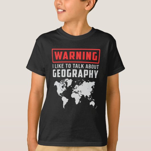 Geography leraar Funny Map Continenten Wereldcadea T-shirt (Voorkant)
