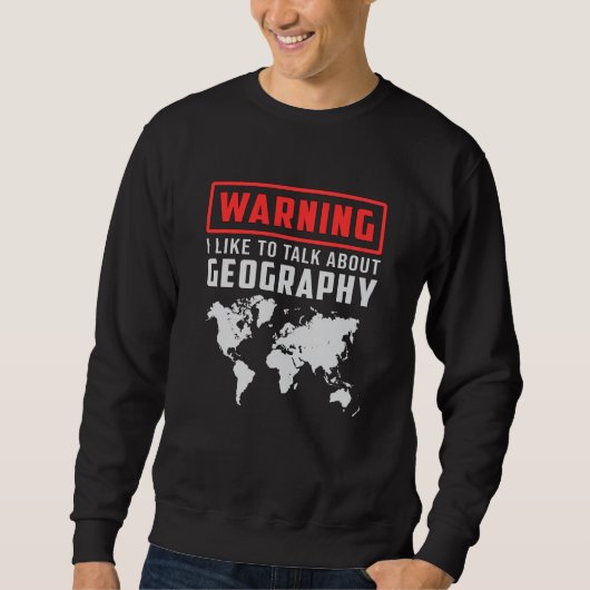 Geography leraar Funny Map Continenten Wereldcadea Trui (Voorkant)