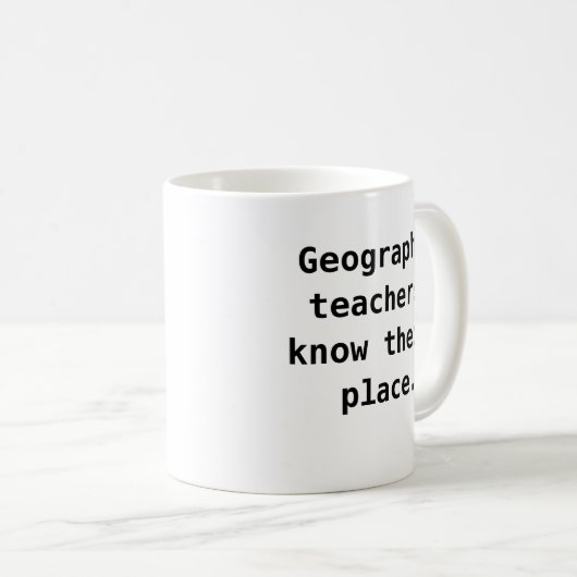 Geography leraar Funny Quote Joke Pun Koffiemok (Voorkant rechts)