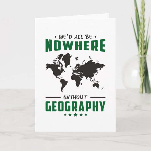 Geography leraar Funny World Continents Gift Idea Kaart (Voorkant)