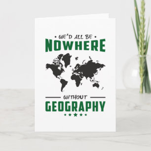 Geography leraar Funny World Continents Gift Idea Kaart