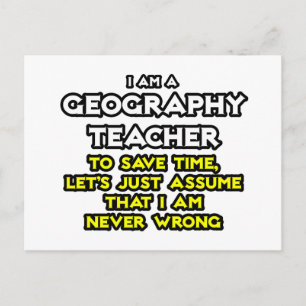 Geography leraar...ik ben nooit verkeerd briefkaart