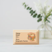 Geography leraar Motto Visitekaartje (Staand voorkant)