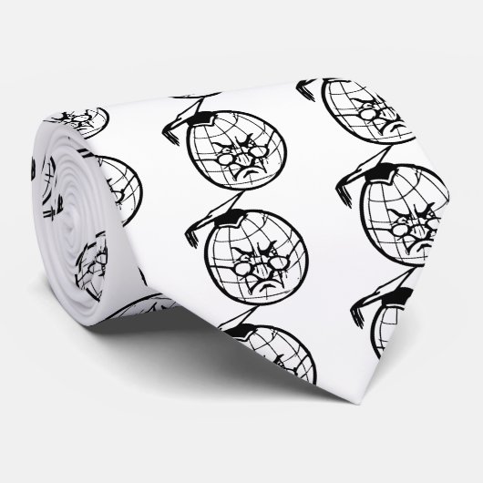 Geography leraar, wereldbol world professor stropdas (Opgerold)