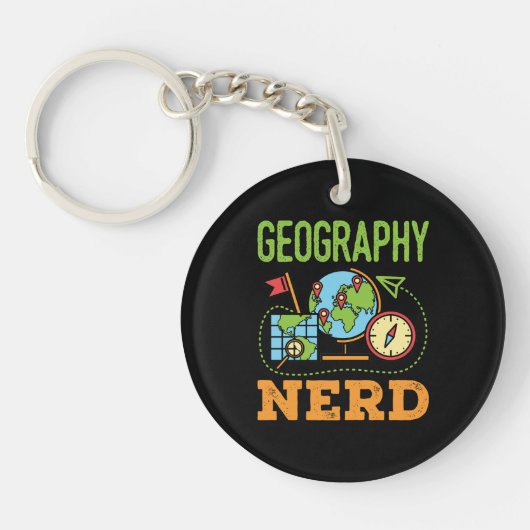 Geography Nerd Sleutelhanger (Voorkant)