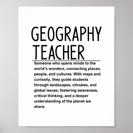 Geography teacher poster (Voorkant)