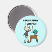GEOGRAPHY-TEACHERT T-shirts en cadeautjes Magneet (Voorkant / Achterkant)