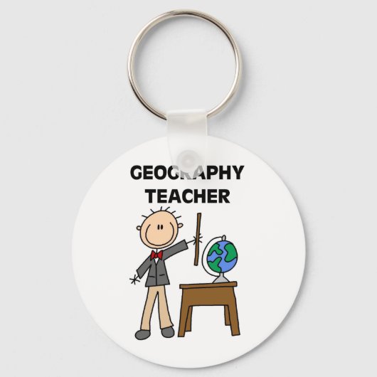 GEOGRAPHY-TEACHERT T-shirts en cadeautjes Sleutelhanger (Voorkant)
