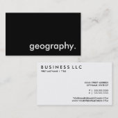 geography. visitekaartje (Voorkant / Achterkant)