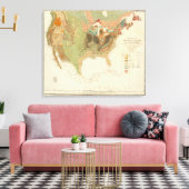 Geol-kaart US Canvas Afdruk (Insitu (Woonkamer))