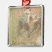 Geol-kaart US Metalen Ornament (Links)