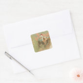 Geol-kaart US Vierkante Sticker (Envelop)