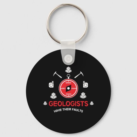 Geologen | Funny Gifts for Geologists | Geologie Sleutelhanger (Voorkant)