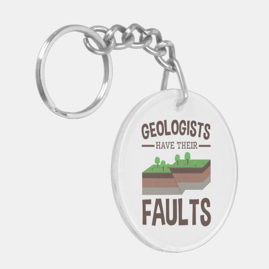 Geologen hebben hun fauna Geology Earth Science Sleutelhanger (Voorkant Links)