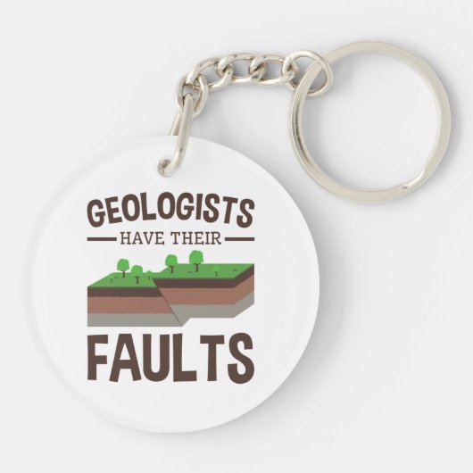 Geologen hebben hun fauna Geology Earth Science Sleutelhanger (Achterkant)