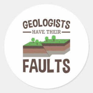 Geologen Hebben Hun Fouten Geologie Aardwetenschap Ronde Sticker