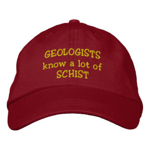 Geologen kennen veel SCHIST-Pet Geborduurde Pet