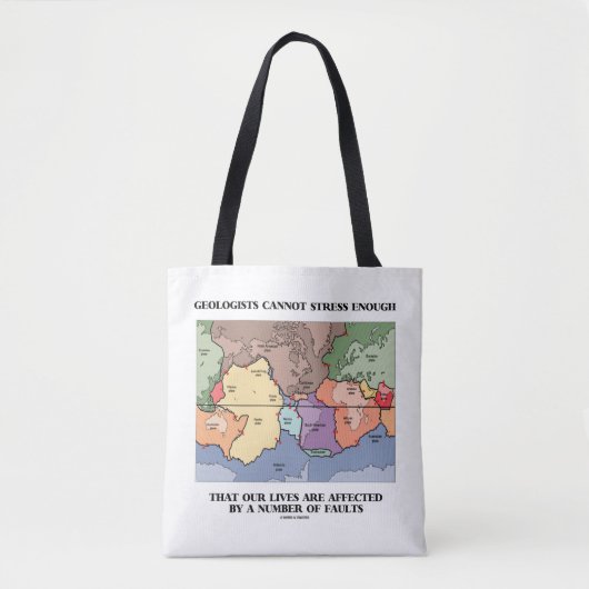 Geologen kunnen niet genoeg nadruk leggen als gevo tote bag (Voorkant)