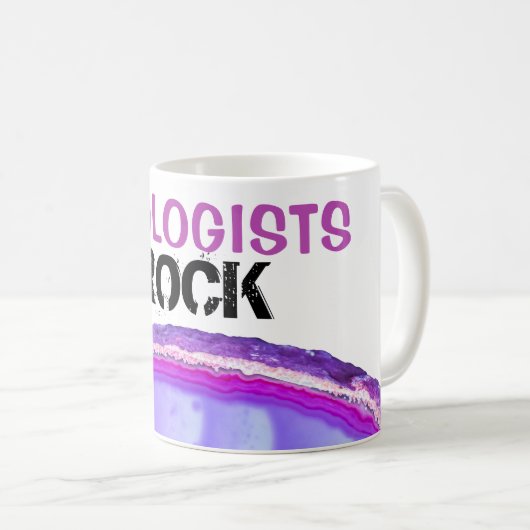 *~* GEOLOGEN ROCK Stones Lapidaire Agaat Kristalle Koffiemok (Voorkant rechts)