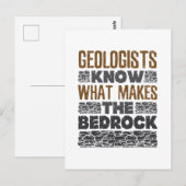 Geologen weten wat de slaapsteen maakt briefkaart (Voorkant / Achterkant)