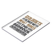 Geologen weten wat de slaapsteen maakt notitieboek (Linkerzijde)