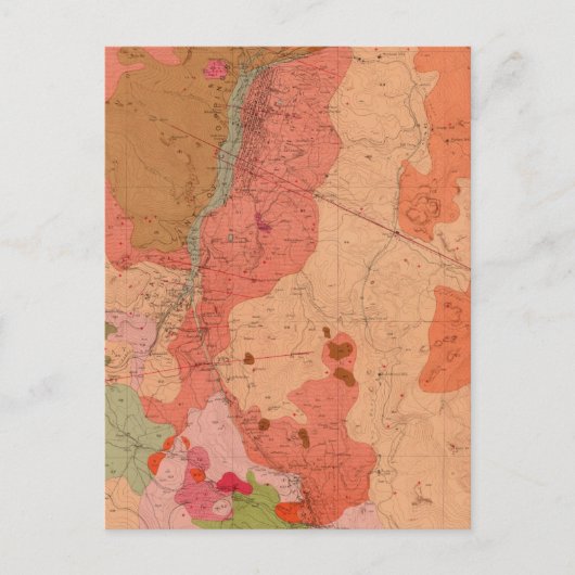 Geological Map of the Washoe District Briefkaart (Voorkant)