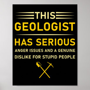 Geologie Aardwetenschappen Grappige Geoloog T-shir Poster