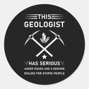 Geologie Aardwetenschappen Grappige Geoloog T-shir Ronde Sticker