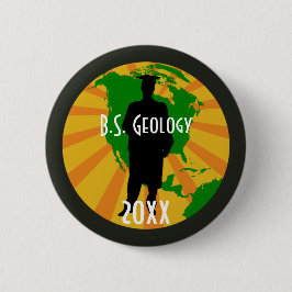 Geologie Afstuderen badge (man) Ronde Button 5,7 Cm