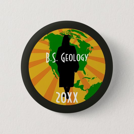 Geologie Afstuderen badge (Vrouw) Ronde Button 5,7 Cm (Voorkant)
