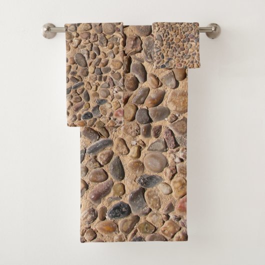 Geologie Decoratieve Pebble Stones Foto Bad Handdoek (Insitu)