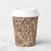 Geologie Decoratieve Pebble Stones Foto Papieren Bekers (Links)