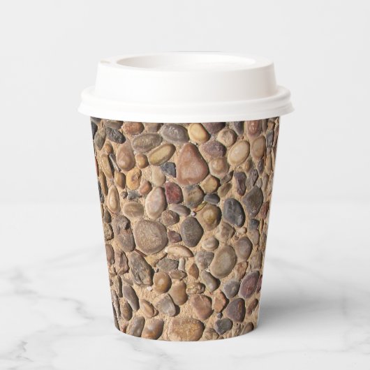 Geologie Decoratieve Pebble Stones Foto Papieren Bekers (Achterkant)