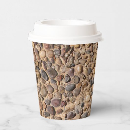 Geologie Decoratieve Pebble Stones Foto Papieren Bekers (Rechts)