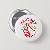 Geologie duikt op ronde button 5,7 cm (Voorkant /achterkant)