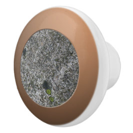Geologie Grijs Graniet met mos Keramische Knop