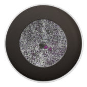 Geologie grijs graniet roze details keramische knop (Voorkant)