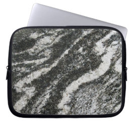 Geologie grijze rots met diagonaal kat patroon laptop sleeve